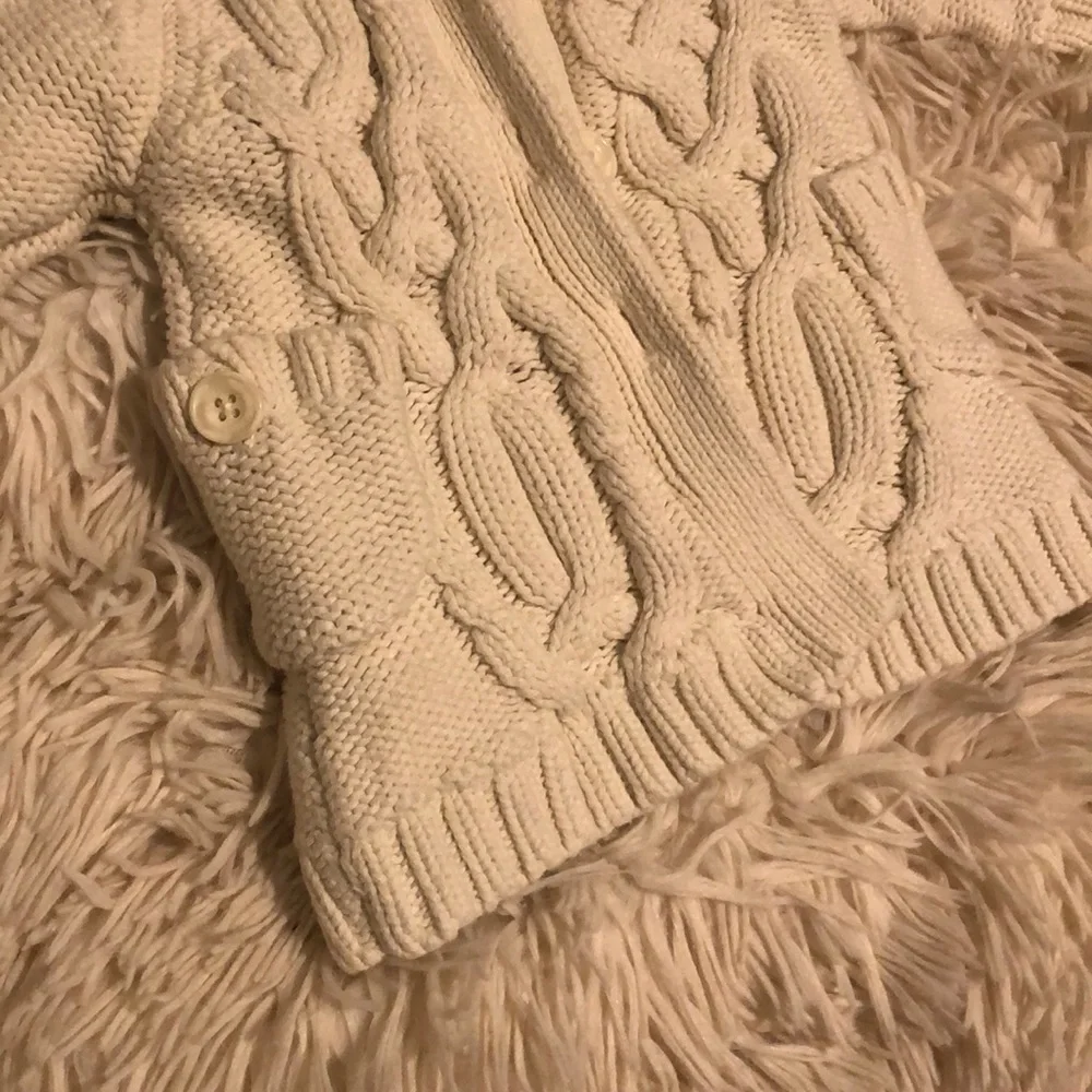 Long Cable knit baby sweater